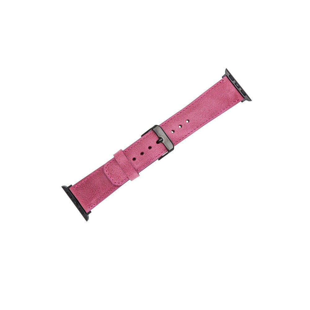 Akıllı Saatler Apple Watch Uyumlu Deri Kordon 38-40-41mm TN08 Pembe Satın Al