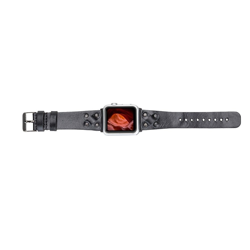 Akıllı Saatler Apple Watch Uyumlu Deri Kordon Cross 42-44-45mm BT RST1 Satın Al