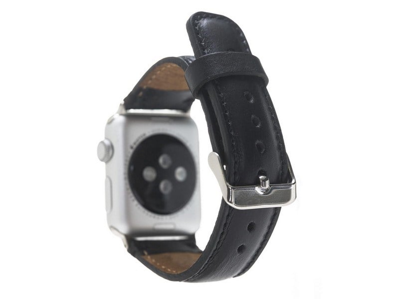 Akıllı Saatler Apple Watch Uyumlu Deri Kordon 42-44-45mm RST1 Siyah Satın Al