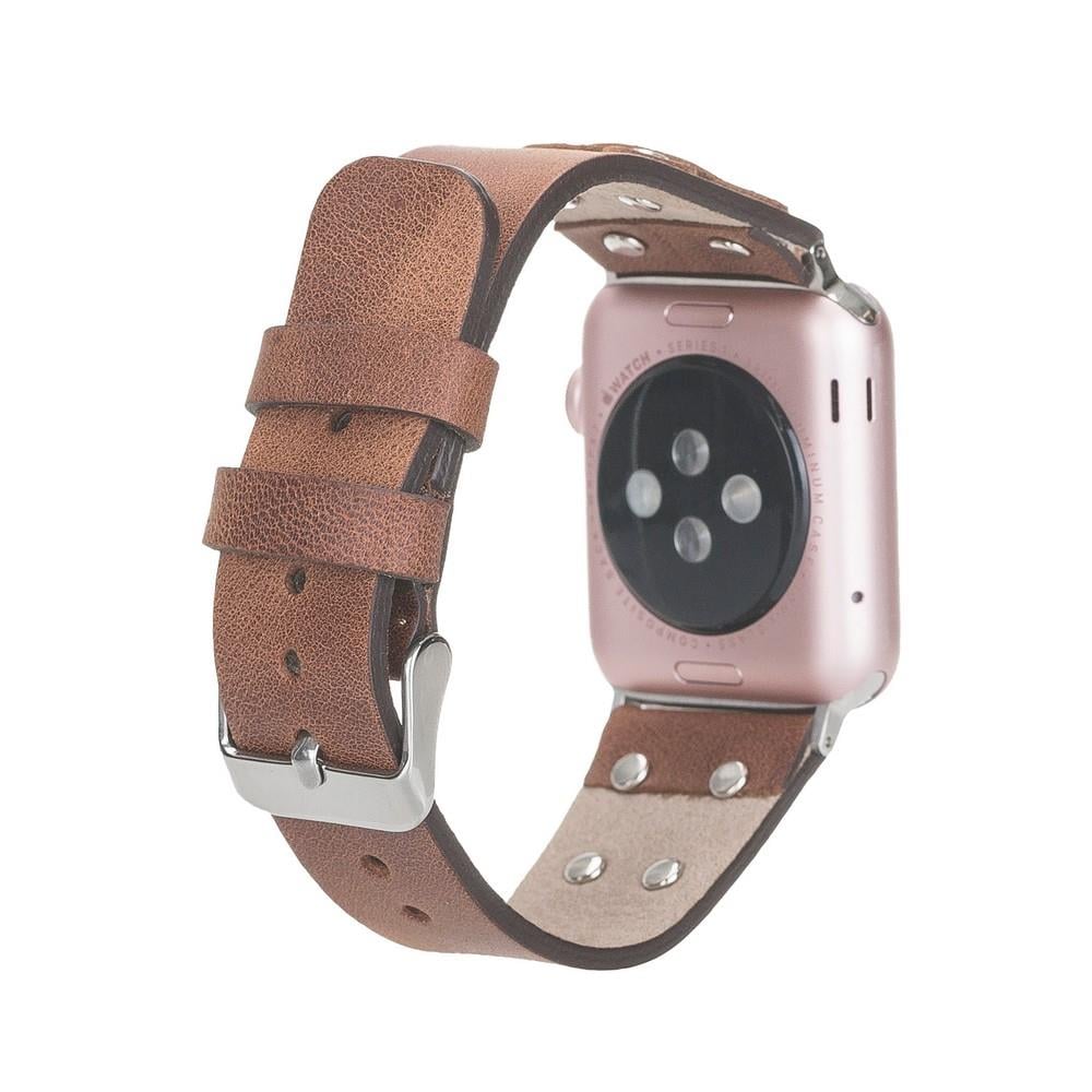 Akıllı Saatler Apple Watch Uyumlu Deri Kordon Cross 42-44-45mm ST TN02 Satın Al