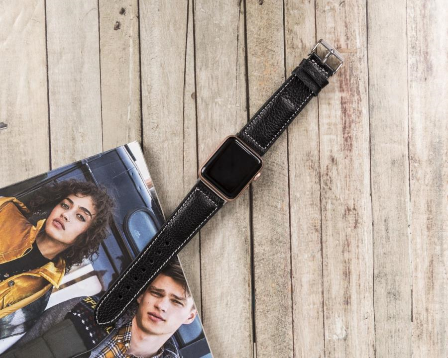 Akıllı Saatler Apple Watch Uyumlu Deri Kordon 42-44-45mm NM4-AS1 Siyah Satın Al