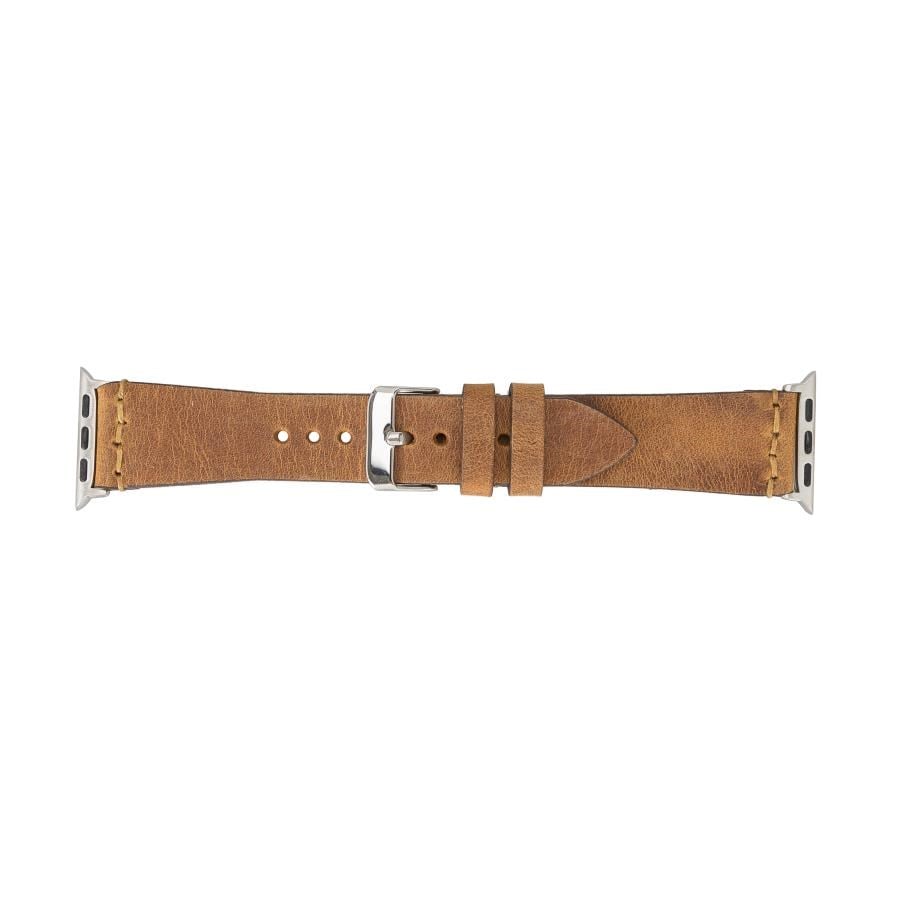 Akıllı Saatler Apple Watch Uyumlu Deri Kordon 38-40-41mm G19-BA7 Taba Satın Al