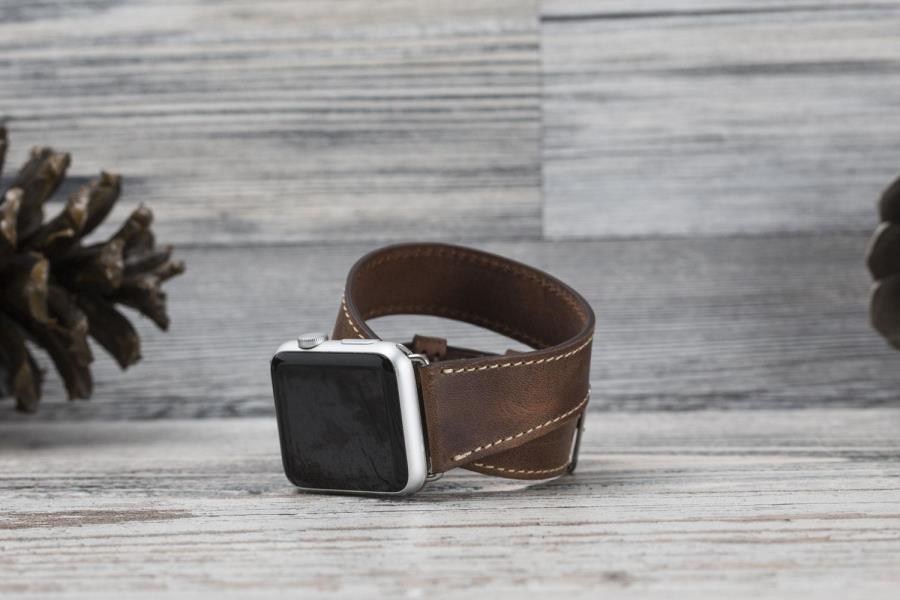 Akıllı Saatler Apple Watch Uyumlu Deri Kordon 42-44-45mm DT G2 Satın Al