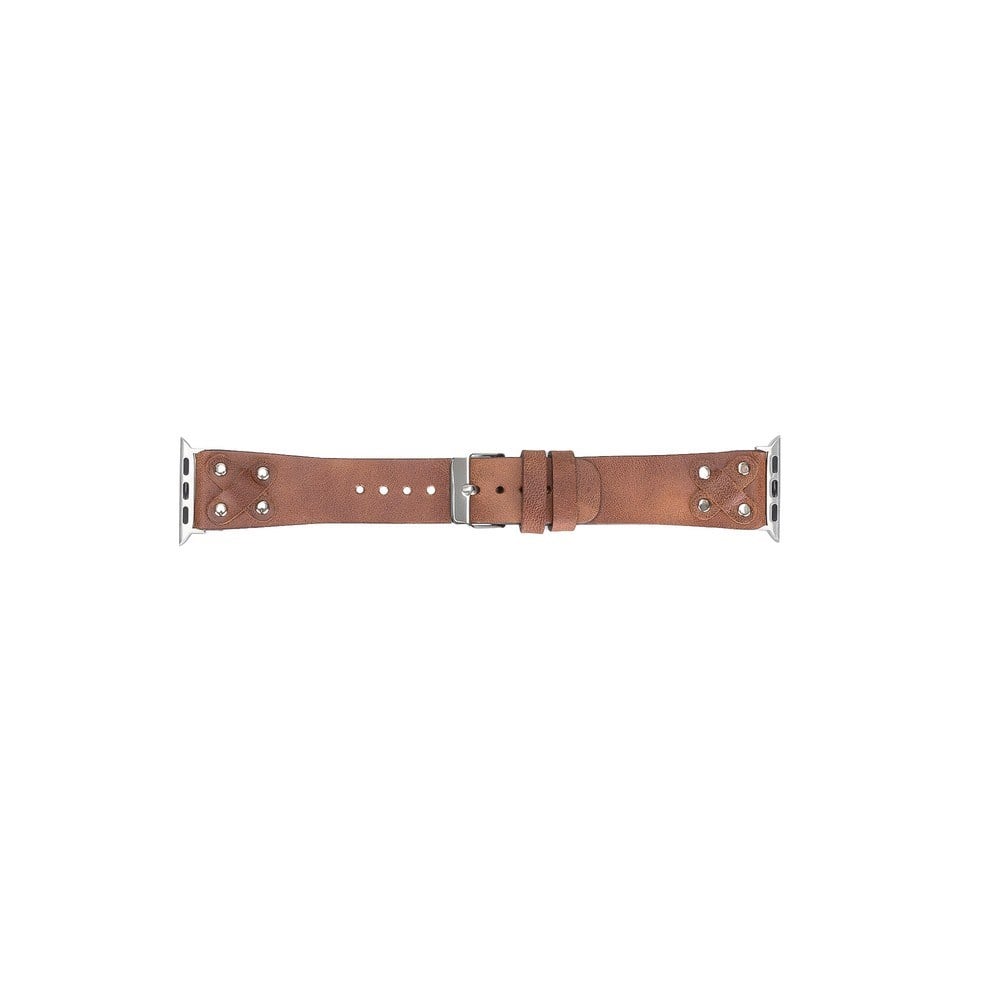 Akıllı Saatler Apple Watch Uyumlu Deri Kordon Cross 42-44-45mm ST TN02 Satın Al