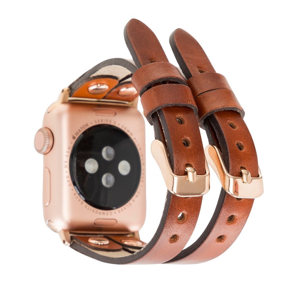 Akıllı Saatler Apple Watch Uyumlu Deri Kordon Ely Double Tour RST2EF Satın Al