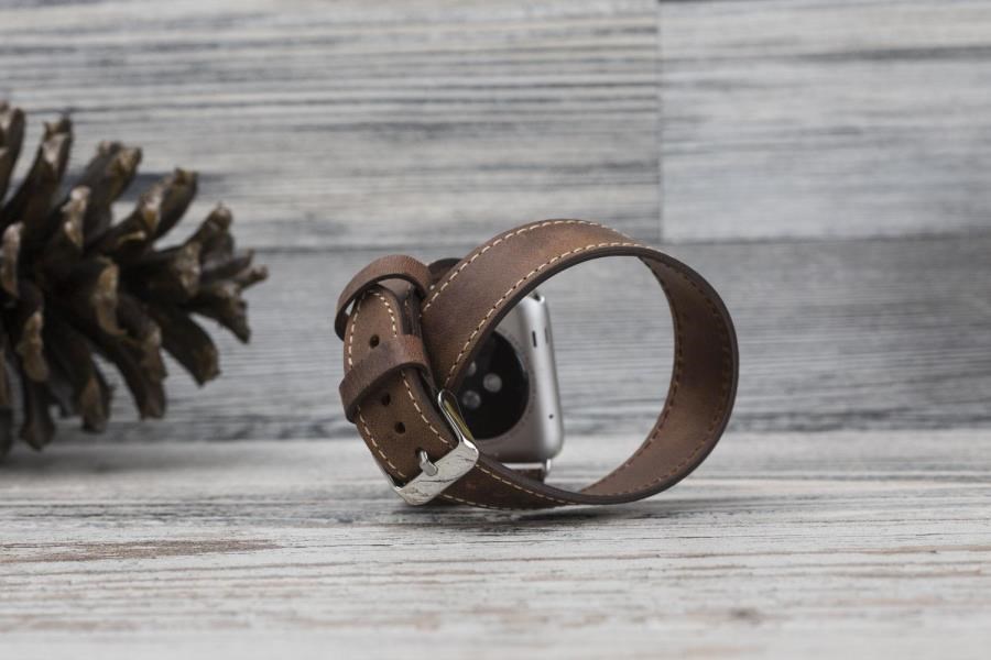 Akıllı Saatler Apple Watch Uyumlu Deri Kordon 42-44-45mm DT G2 Satın Al