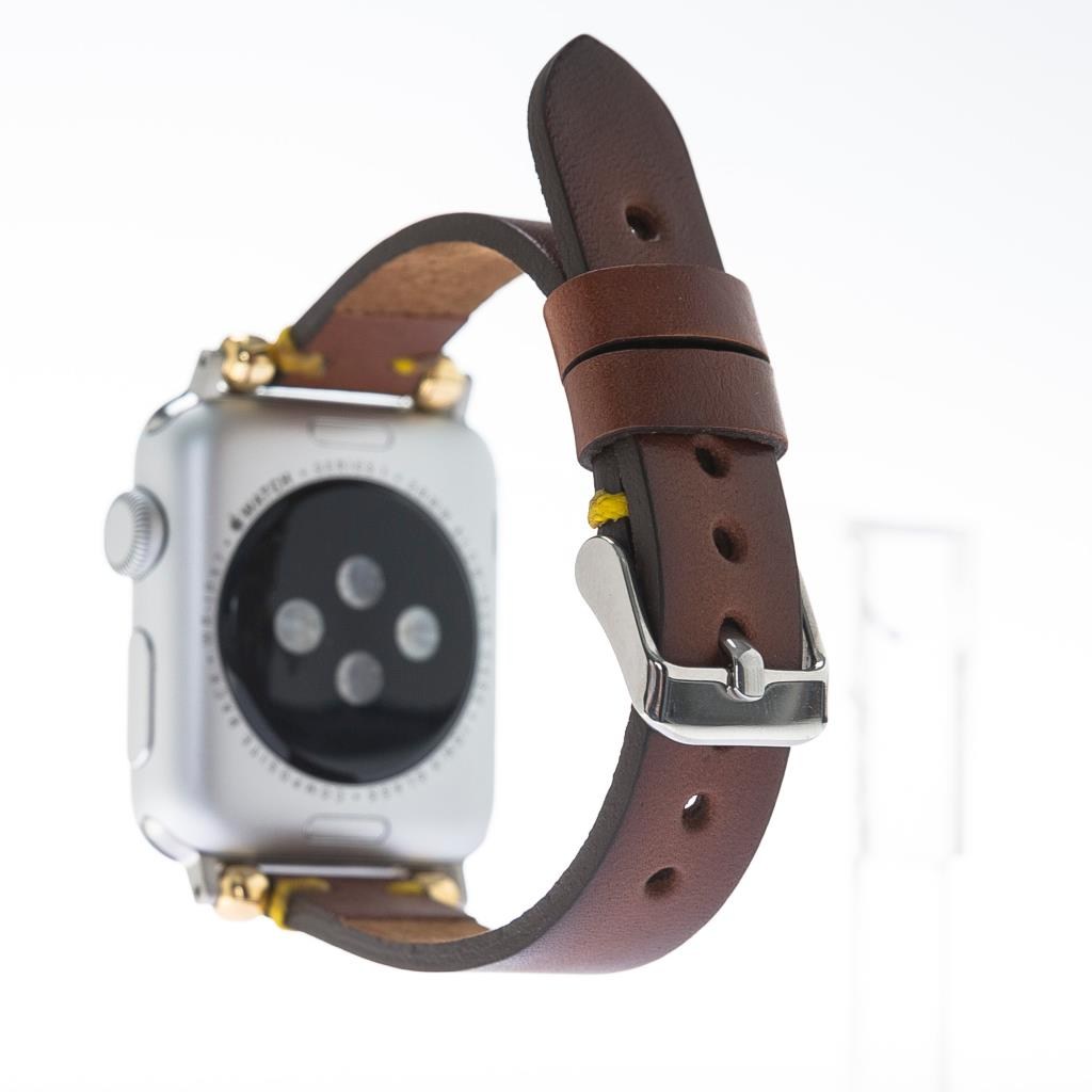 Akıllı Saatler Apple Watch Uyumlu Deri Kordon 38-40-41mm Slim SRÇ RST2E Satın Al