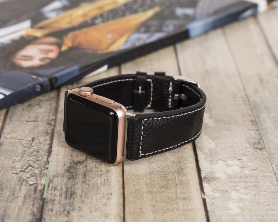 Akıllı Saatler Apple Watch Uyumlu Deri Kordon 42-44-45mm NM4-AS1 Siyah Satın Al