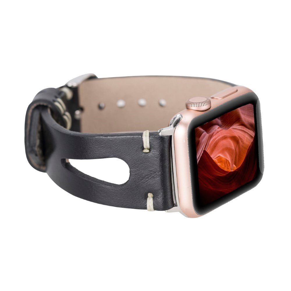 Akıllı Saatler Apple Watch Uyumlu Deri Kordon 42-44-45mm 42BA2 RST1 Satın Al