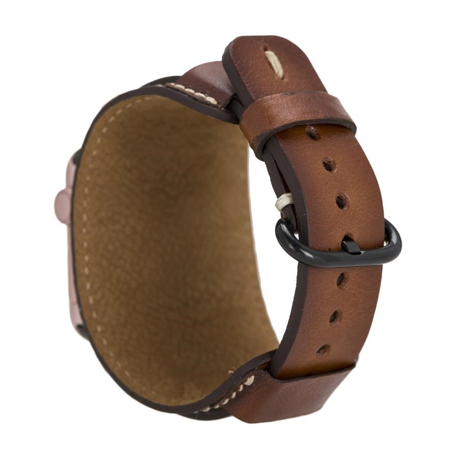 Akıllı Saatler Apple Watch Uyumlu Deri Kordon 42-44-45mm Cuff PUCF RST2 Satın Al