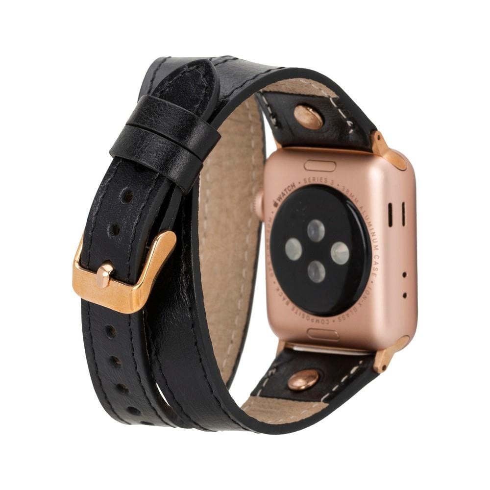 Akıllı Saatler Apple Watch Uyumlu Deri Kordon 42-44-45mm DT RG RST1 Satın Al