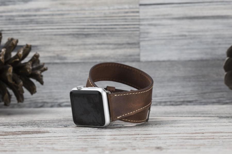 Akıllı Saatler Apple Watch Uyumlu Deri Kordon 42-44-45mm DT G2 Satın Al