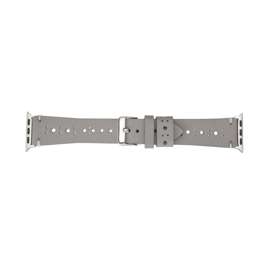 Akıllı Saatler Apple Watch Uyumlu Deri Kordon 38-40-41mm RST9-BA8 Gri Satın Al