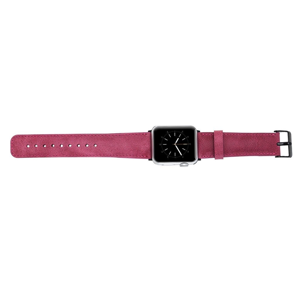 Akıllı Saatler Apple Watch Uyumlu Deri Kordon 38-40-41mm TN08 Pembe Satın Al