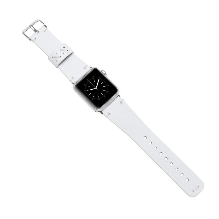 Akıllı Saatler Apple Watch Uyumlu Deri Kordon 38-40-41mm Orfe F3 Beyaz Satın Al