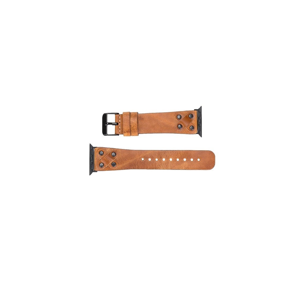 Akıllı Saatler Apple Watch Uyumlu Deri Kordon Cross 42-44-45mm BT V18 Satın Al