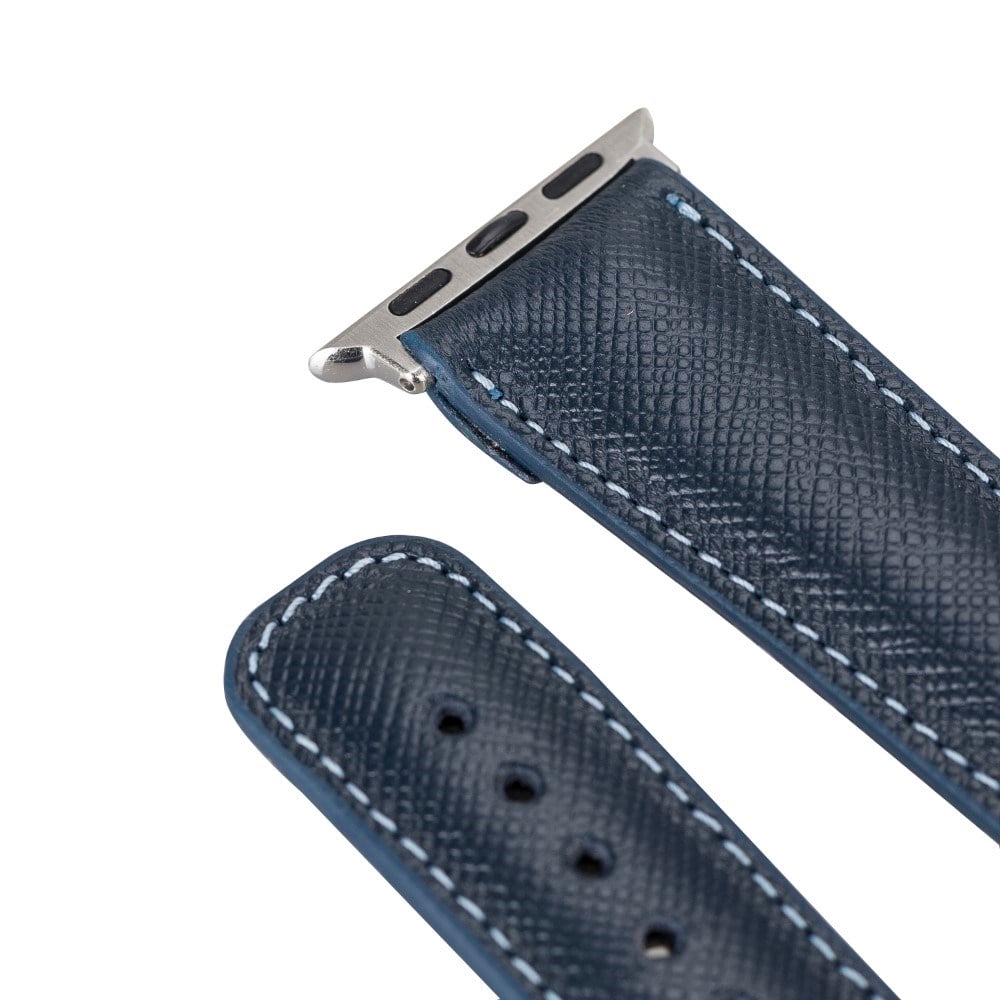 Akıllı Saatler Apple Watch Uyumlu Deri Kordon 42-44-45mm G3 Lacivert Satın Al
