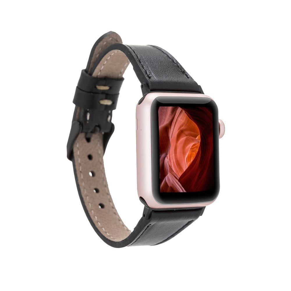 Akıllı Saatler Apple Watch Uyumlu Deri Kordon 42-44-45mm Slim RST1 Satın Al