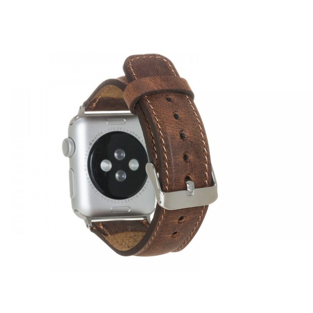 Akıllı Saatler Apple Watch Uyumlu Deri Kordon 38-40-41mm G2 Kahverengi Satın Al