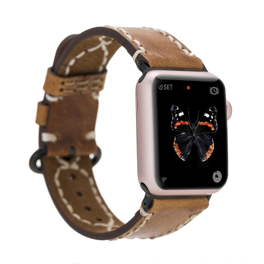 Akıllı Saatler Apple Watch Uyumlu Deri Kordon 42-44-45mm DIAN V18 Satın Al