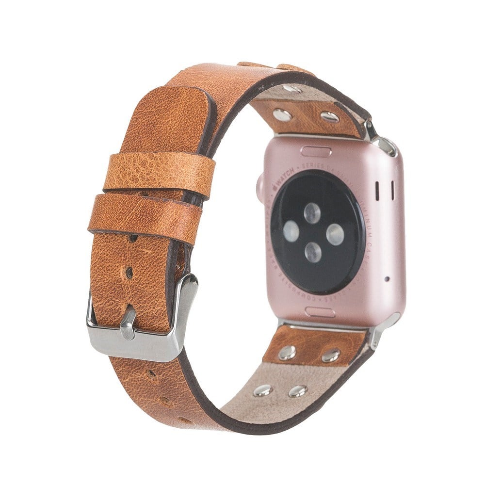 Akıllı Saatler Apple Watch Uyumlu Deri Kordon Cross 42-44-45mm ST V18 Satın Al