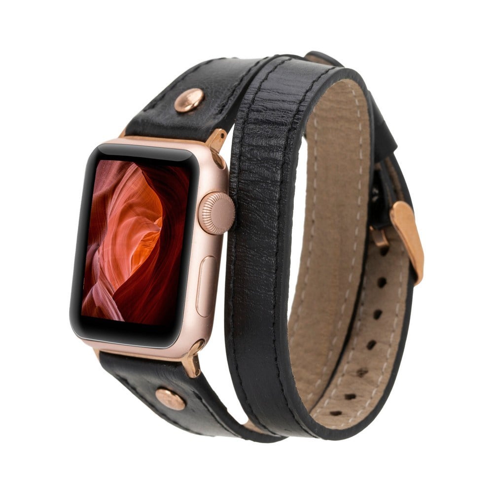 Akıllı Saatler Apple Watch Uyumlu Deri Kordon 42-44-45mm DT RG RST1 Satın Al