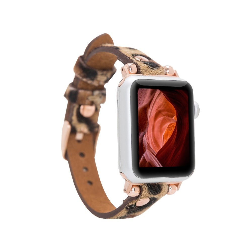 Akıllı Saatler Apple Watch Uyumlu Deri Kordon 38-40-41mm RT LEO1N Satın Al