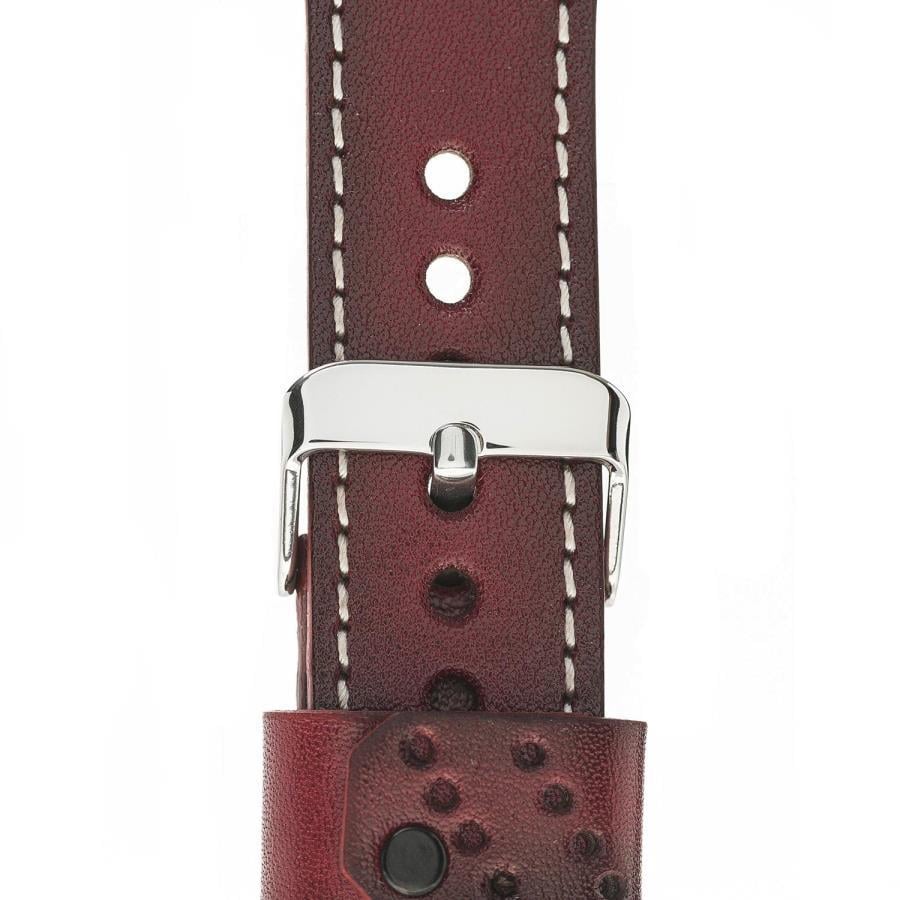 Akıllı Saatler Apple Watch Uyumlu Deri Kordon 42-44-45mm SM25 Bordo Satın Al