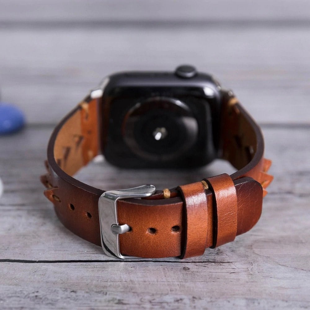 Akıllı Saatler Apple Watch Uyumlu Deri Kordon 42-44-45mm RST2EF Boras Satın Al
