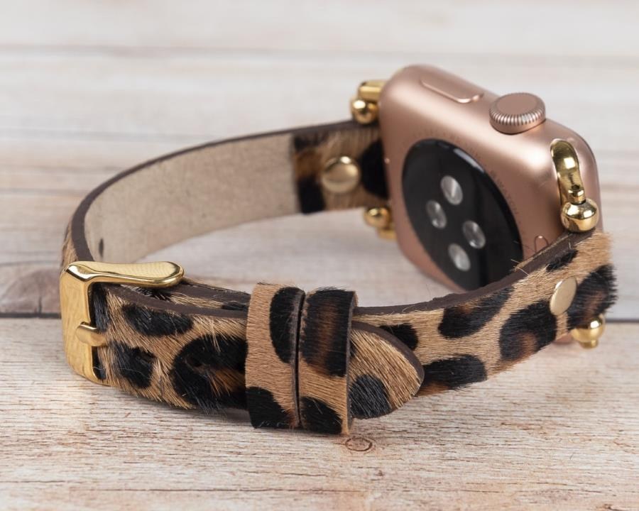 Akıllı Saatler Apple Watch Uyumlu Deri Kordon 38-40-41mm GT LEO1N Satın Al