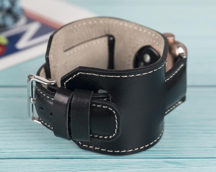 Akıllı Saatler Apple Watch Uyumlu Deri Kordon 42-44-45mm Cuff RST1 Satın Al