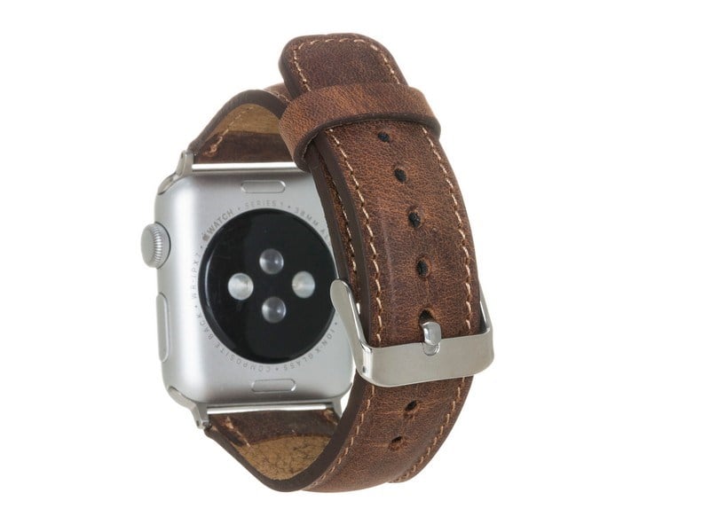 Akıllı Saatler Apple Watch Uyumlu Deri Kordon 42-44-45mm G2 Kahverengi Satın Al
