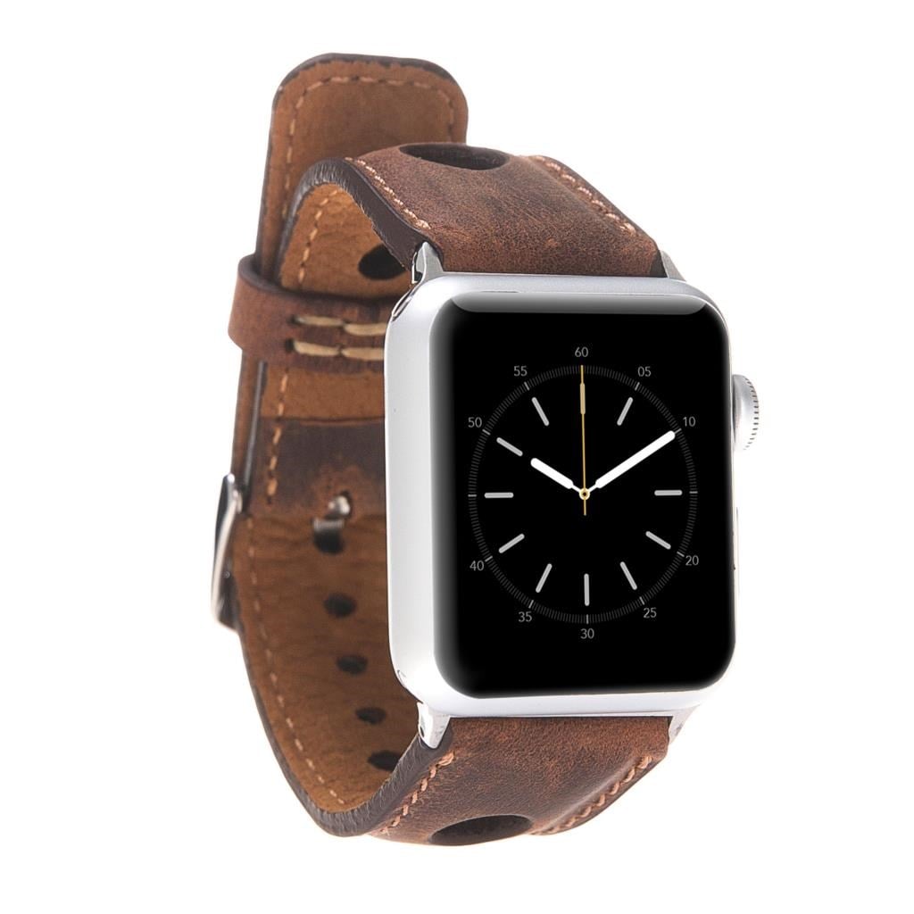 Akıllı Saatler Apple Watch Uyumlu Deri Kordon 42-44-45mm ARK G2 Satın Al