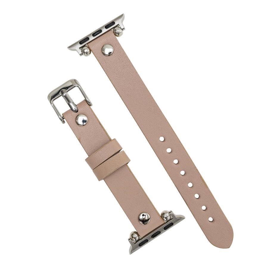 Akıllı Saatler Apple Watch Uyumlu Deri Kordon 38-40-41mm ST NU1 Pembe Satın Al