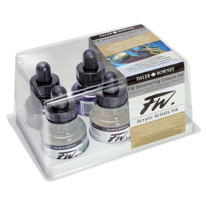 Akrilik Boyalar Daler Rowney FW Shimmering Akrilik Set Cam Şişe 29.5 ml 6'lı Pak. Satın Al