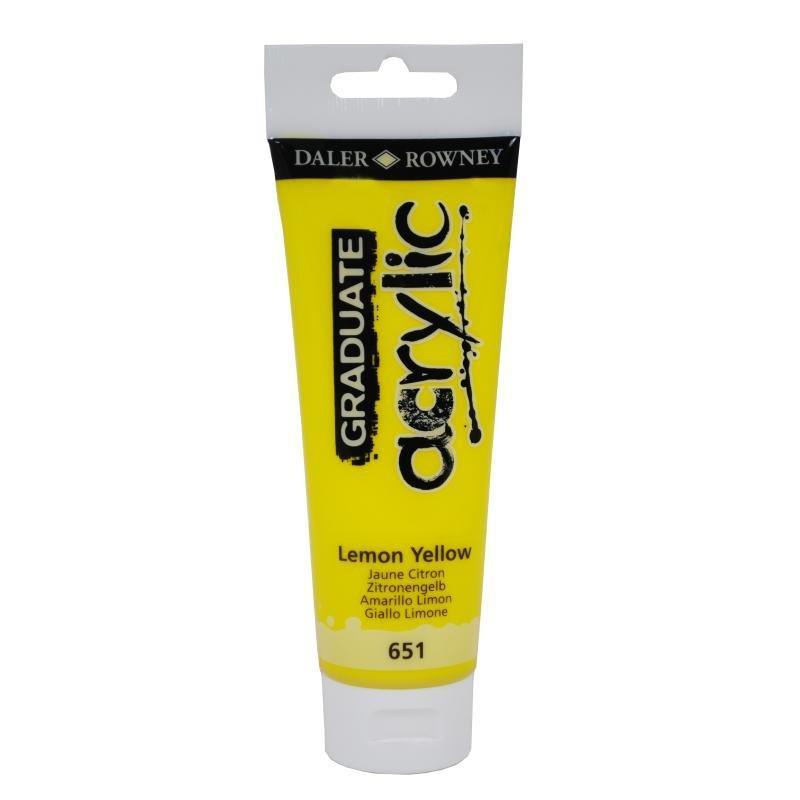 Akrilik Boyalar Daler Rowney Graduate Lemon Yellow Akrilik Boya 120ml Satın Al