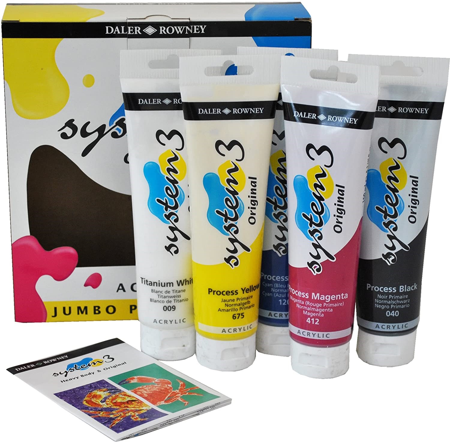 Akrilik Boyalar Daler Rowney System 3 Jumbo Akrilik Boya Seti 5x150ml Satın Al