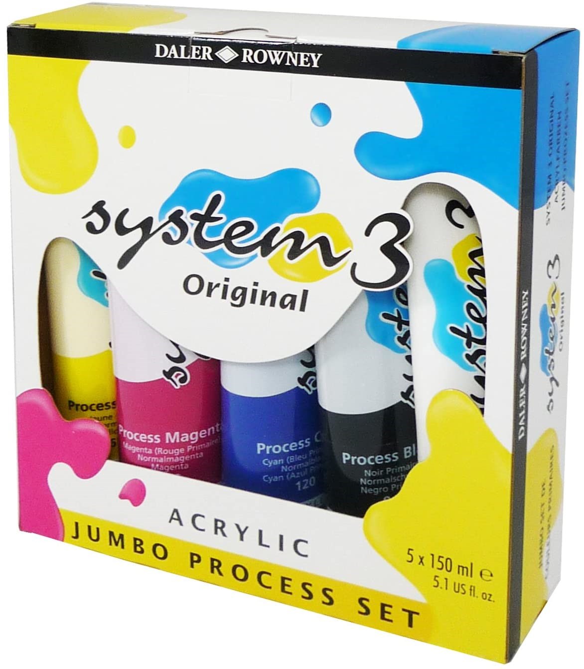 Akrilik Boyalar Daler Rowney System 3 Jumbo Akrilik Boya Seti 5x150ml Satın Al