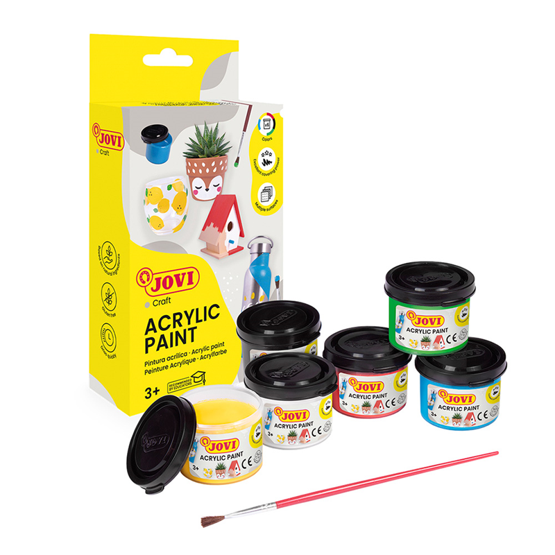 Akrilik Boyalar JOVI 670 AKRİLİK BOYA 35ML KUTU + FIRÇA ASORTİ RENKLER - 6 RENK Satın Al