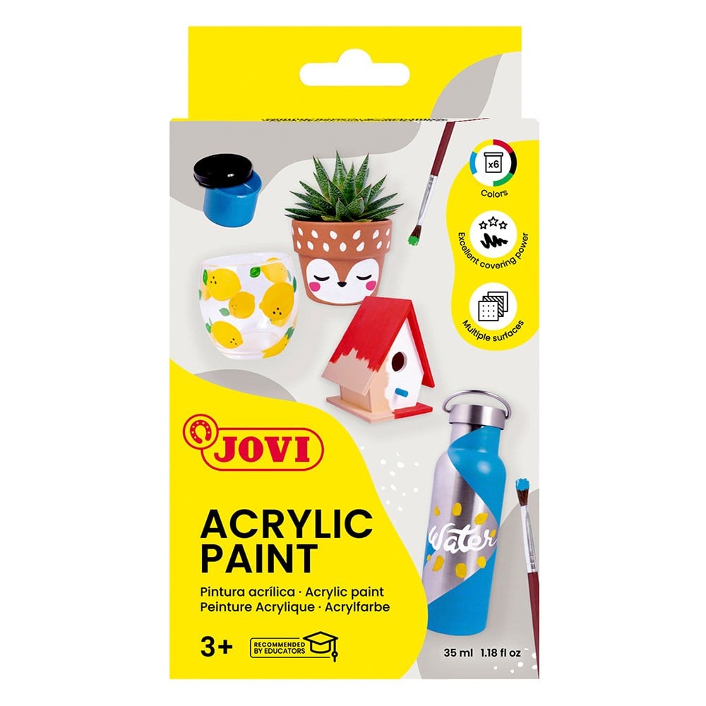 Akrilik Boyalar JOVI 670 AKRİLİK BOYA 35ML KUTU + FIRÇA ASORTİ RENKLER - 6 RENK Satın Al