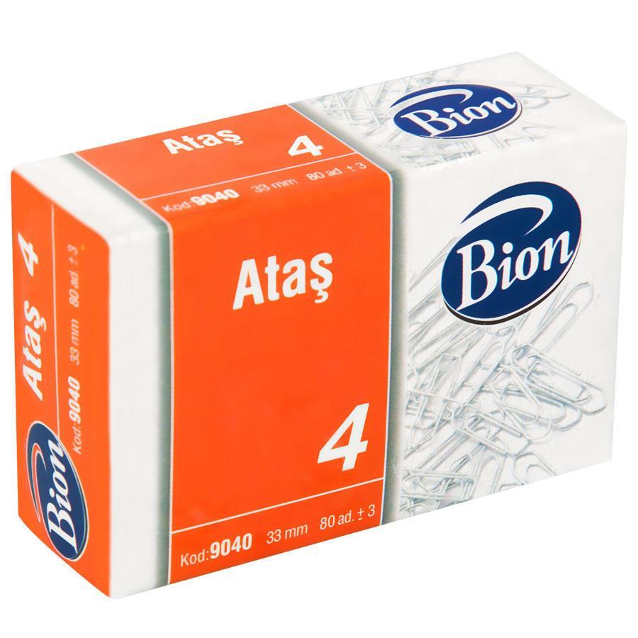 Ataşlar Mas 9040 Bion Ataş 33 mm No:4 80'li Paket Satın Al