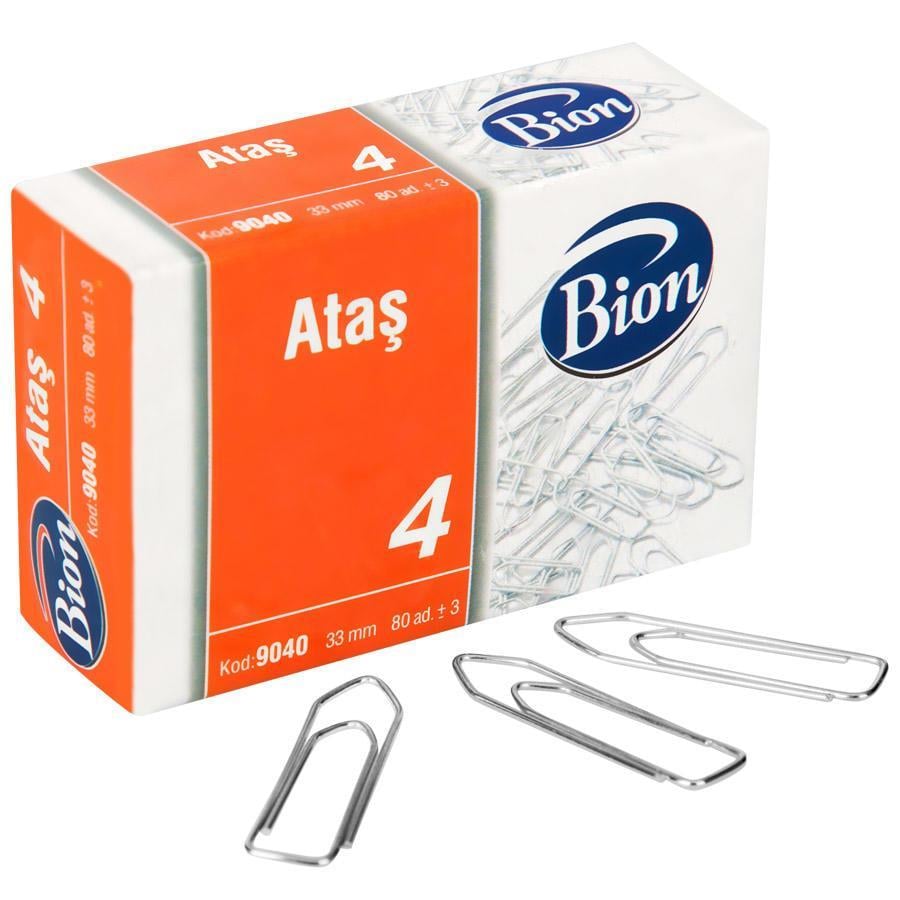 Ataşlar Mas 9040 Bion Ataş 33 mm No:4 80'li Paket Satın Al