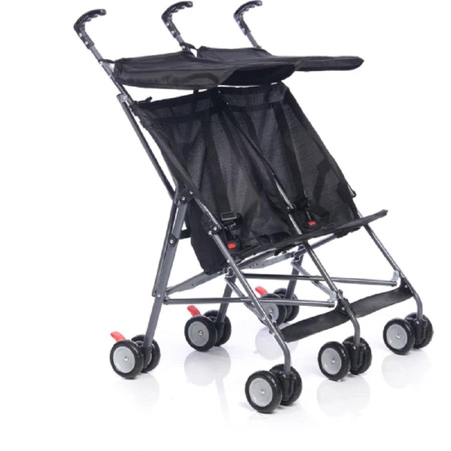 Bebek Arabası ve Pusetler Aldeba 3030 İkiz Pratik Baston Bebek Arabası Siyah Satın Al