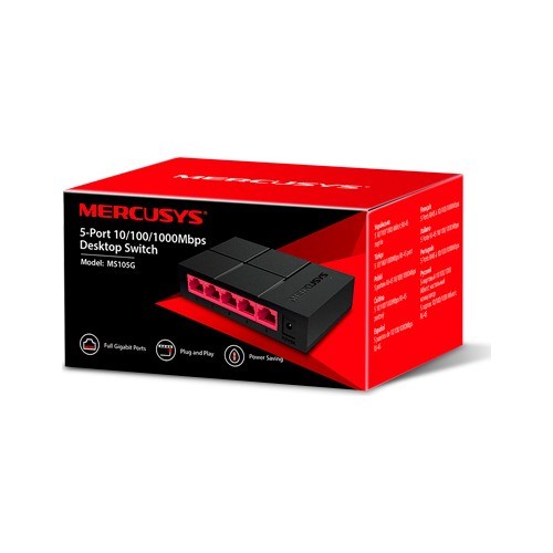 Bilgisayar Kasası Tp-Link Mercusys MS105G 5 Port 10-100-1000 Mbps Switch Plastik Kasa Satın Al