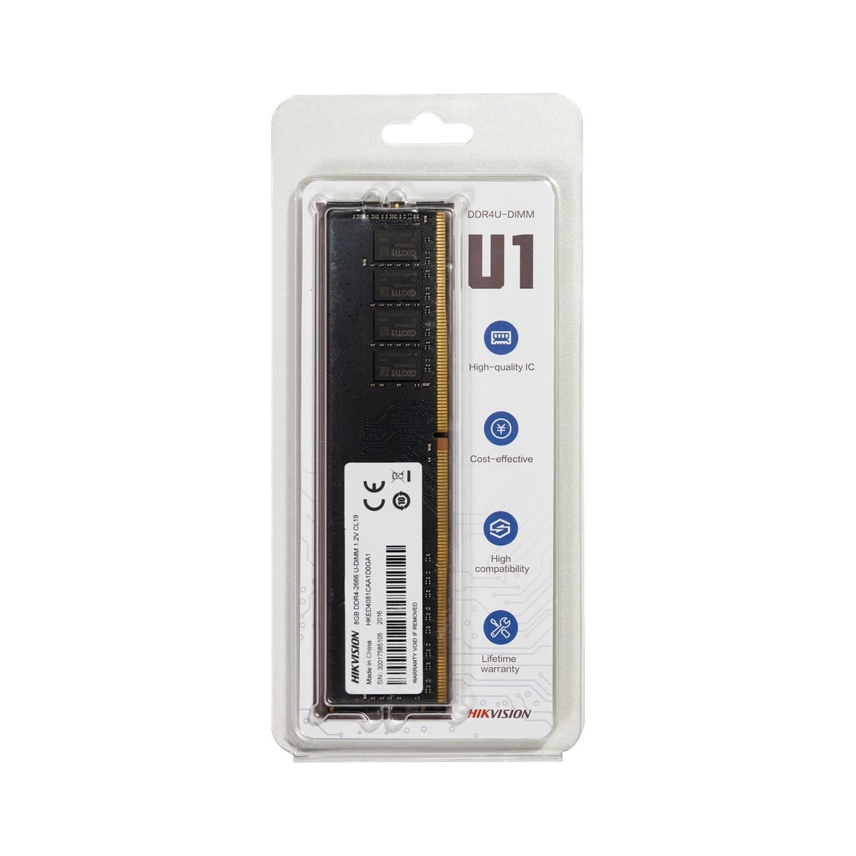 Bilgisayar Ram Bellek Hikvision 8GB DDR4 3200MHz 288Pin 1.35V CL16-18 PC Ram Satın Al
