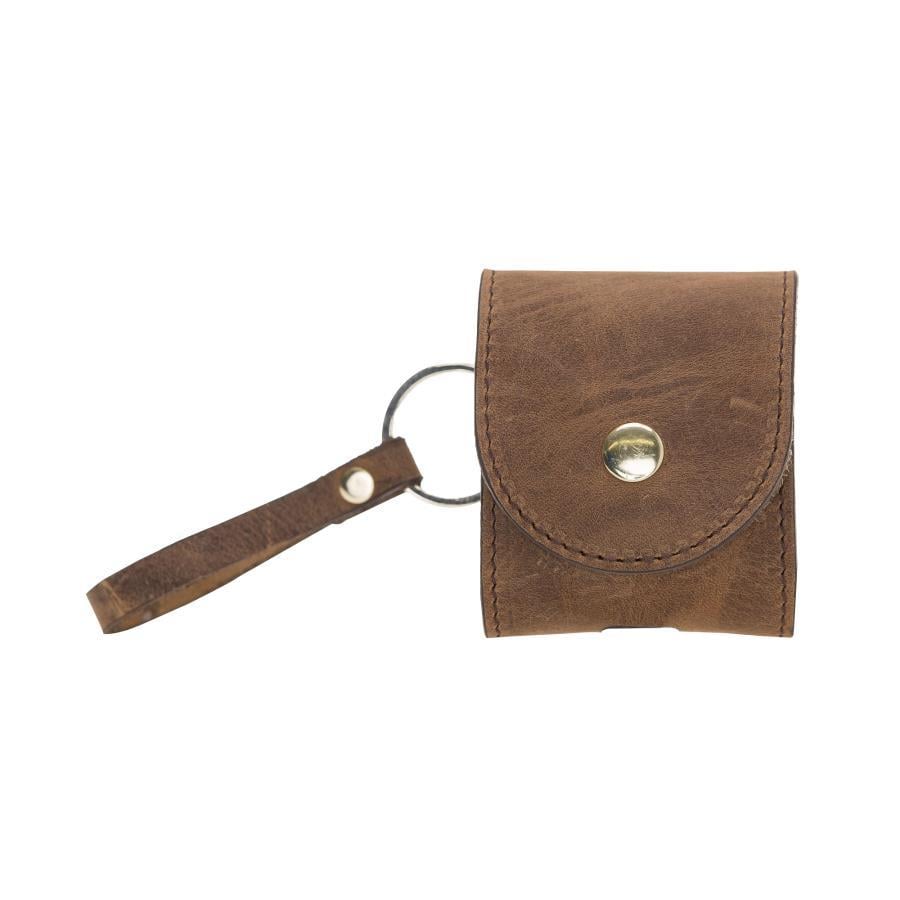 Bluetooth Kulaklıklar Apple AirPods 2.nesil Uyumlu Deri Kılıf Mai Snap G2 Antik Kahve Satın Al