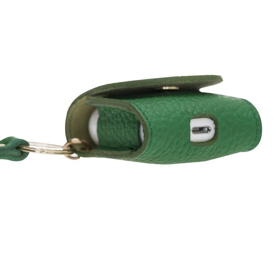 Bluetooth Kulaklıklar Apple AirPods 2.nesil Uyumlu Deri Kılıf Mai Snap ERC4 Yeşil Satın Al