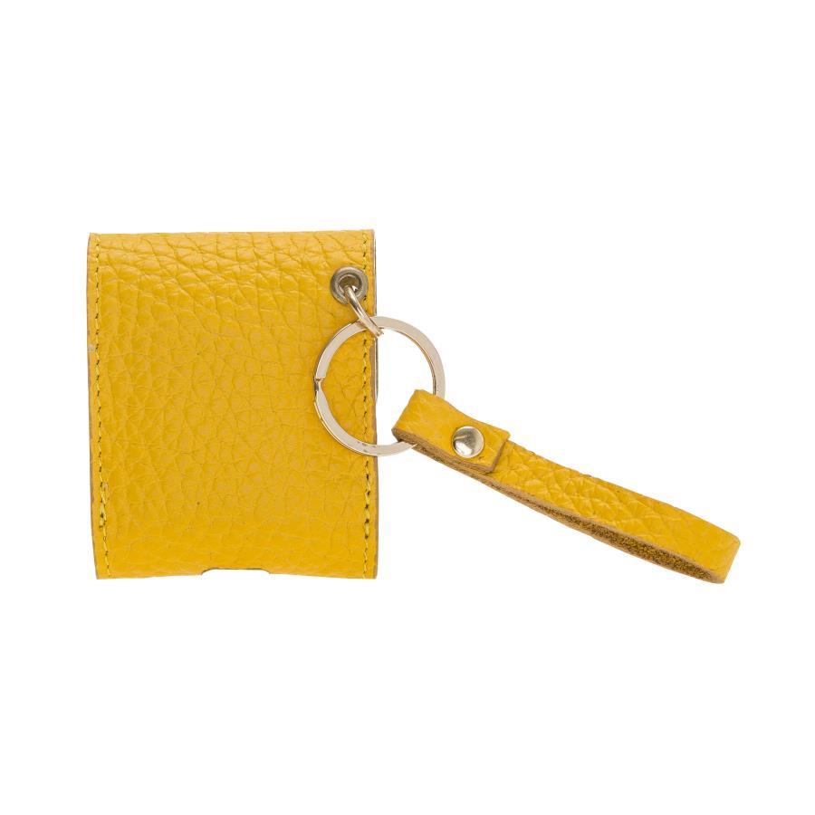 Bluetooth Kulaklıklar Apple AirPods 2.nesil Uyumlu Deri Kılıf Mai Snap FL12 Sarı Satın Al