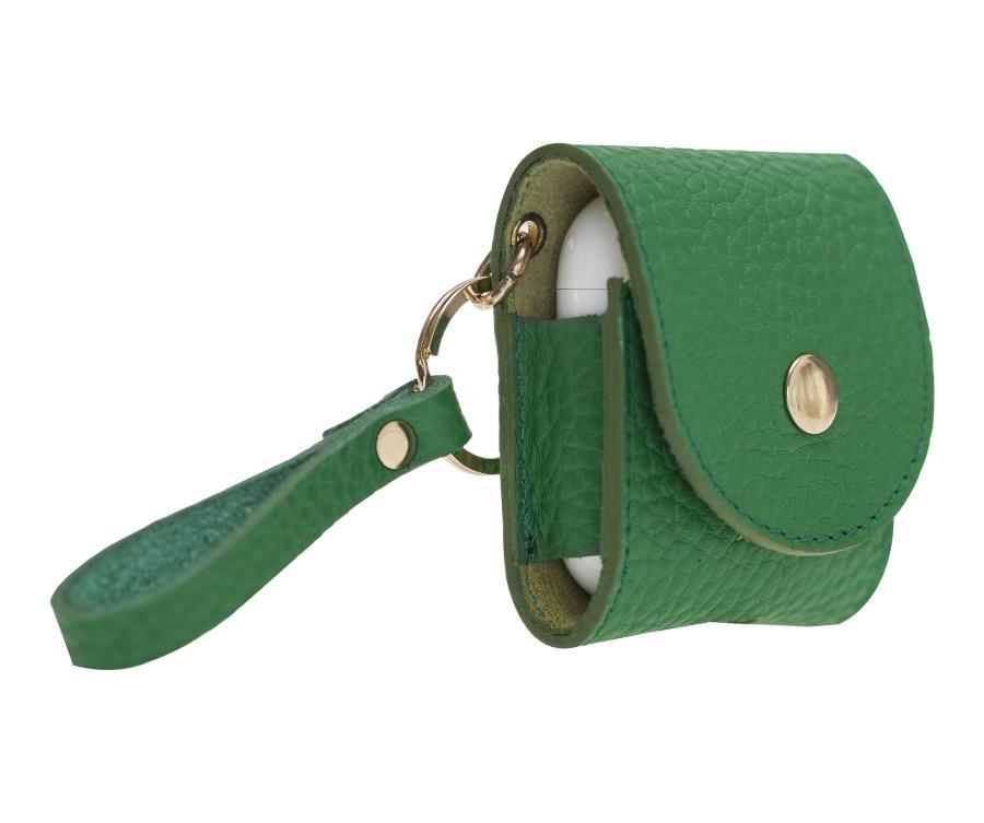 Bluetooth Kulaklıklar Apple AirPods 2.nesil Uyumlu Deri Kılıf Mai Snap ERC4 Yeşil Satın Al