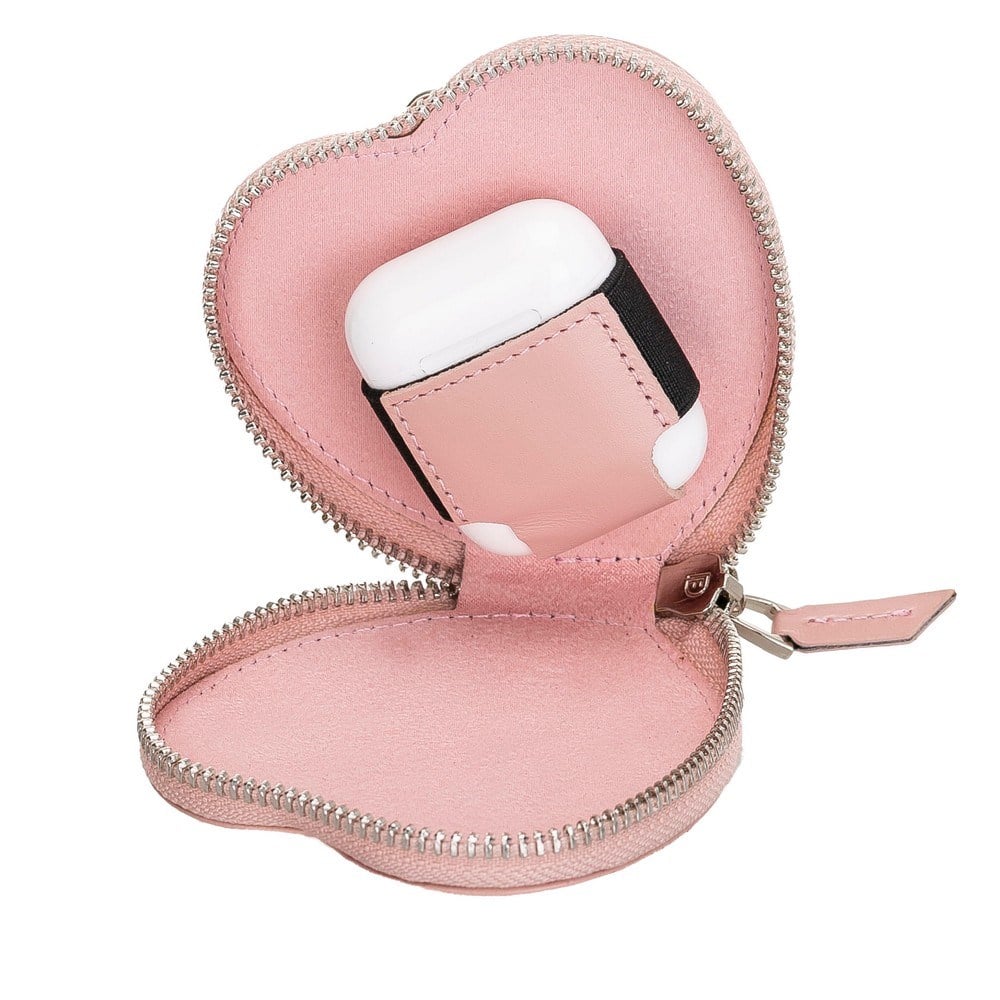 Bluetooth Kulaklıklar Apple AirPods 2.nesil Uyumlu Deri Kılıf Valentine NU2 Pembe Satın Al